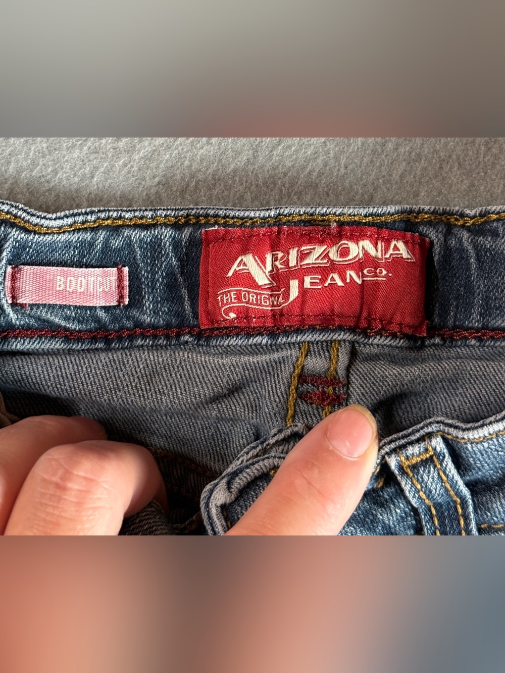 Arizona Jean Company Medium Blue Kids Bootcut Jeans - Picture 5 of 7